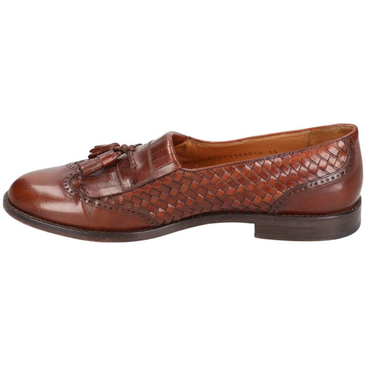 MEZLAN Quilted Wingtip Tassel Loafers, Size 10 (Men's Size 11) /saa014471 Men's 28.0cm genuine leather brown type Vintage Second Hand