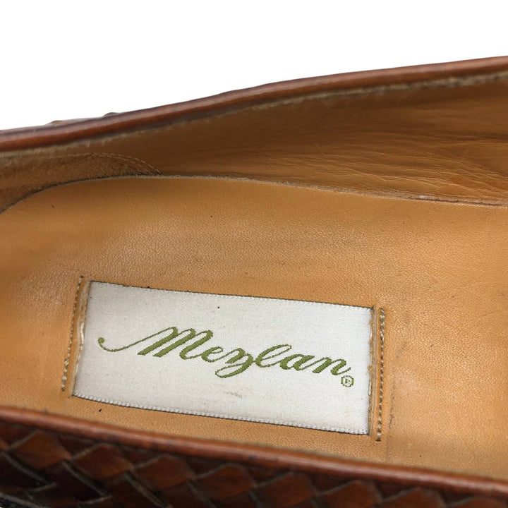 MEZLAN Quilted Wingtip Tassel Loafers, Size 10 (Men's Size 11) /saa014471 Men's 28.0cm genuine leather brown type Vintage Second Hand