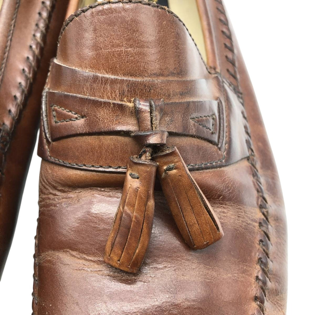 Stacy Adams STACY ADAMS Tassel Loafers 9W Men's 27.0cm genuine leather brown type Vintage Second Hand