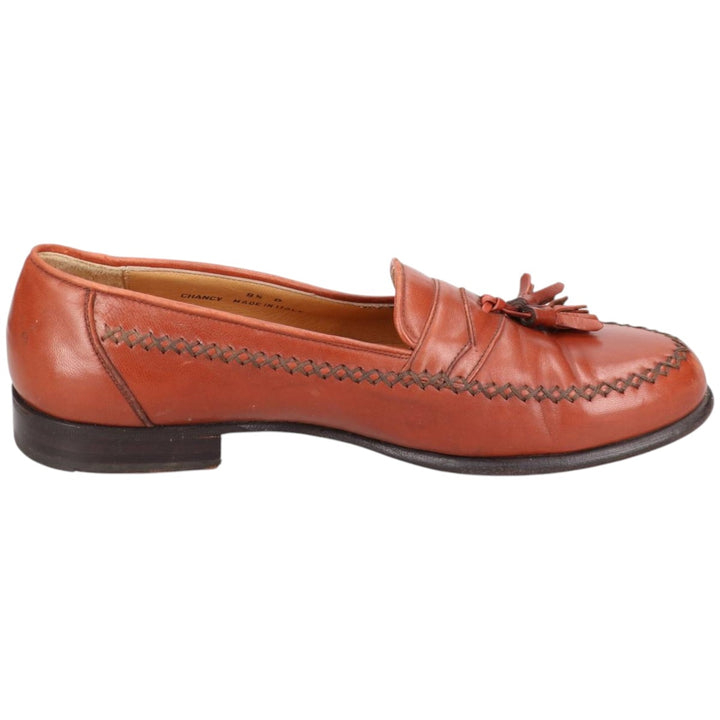 Bally Tassel Loafers, Made in Italy, Size 8 1/2 D Men's 27.0cm genuine leather brown type Vintage Second Hand