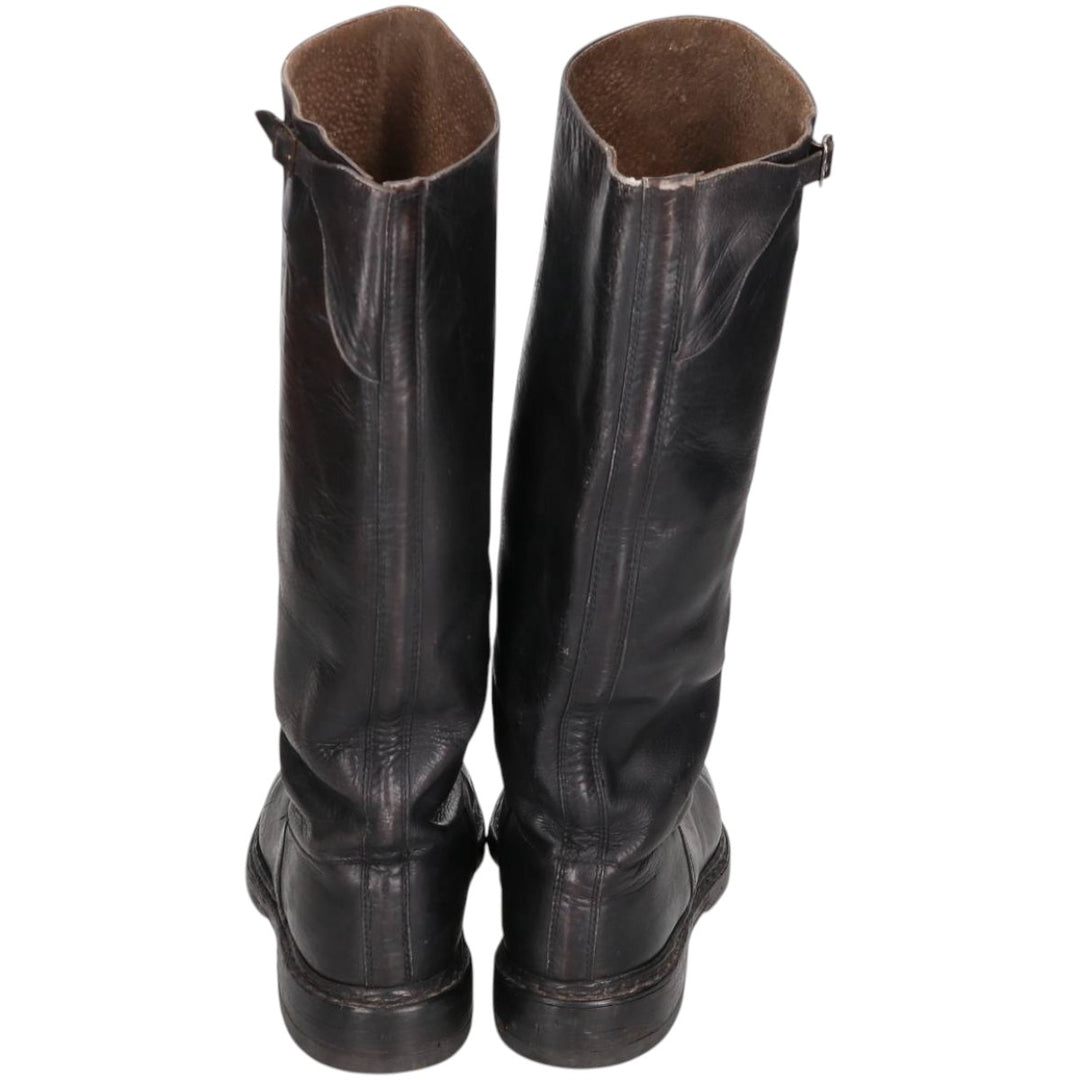Jockey Riding Boots Men's 25.0cm genuine leather black type Vintage Second Hand