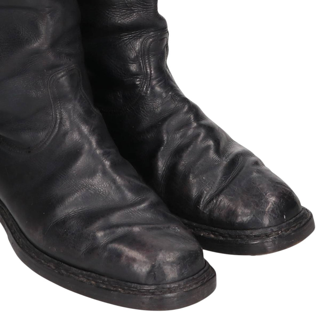 Jockey Riding Boots Men's 25.0cm genuine leather black type Vintage Second Hand