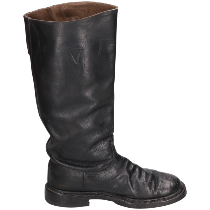 Jockey Riding Boots Men's 25.0cm genuine leather black type Vintage Second Hand
