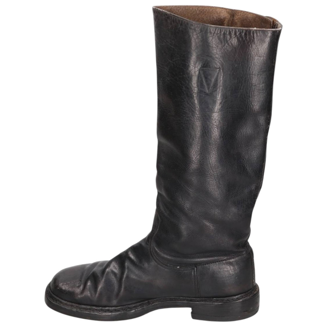 Jockey Riding Boots Men's 25.0cm genuine leather black type Vintage Second Hand