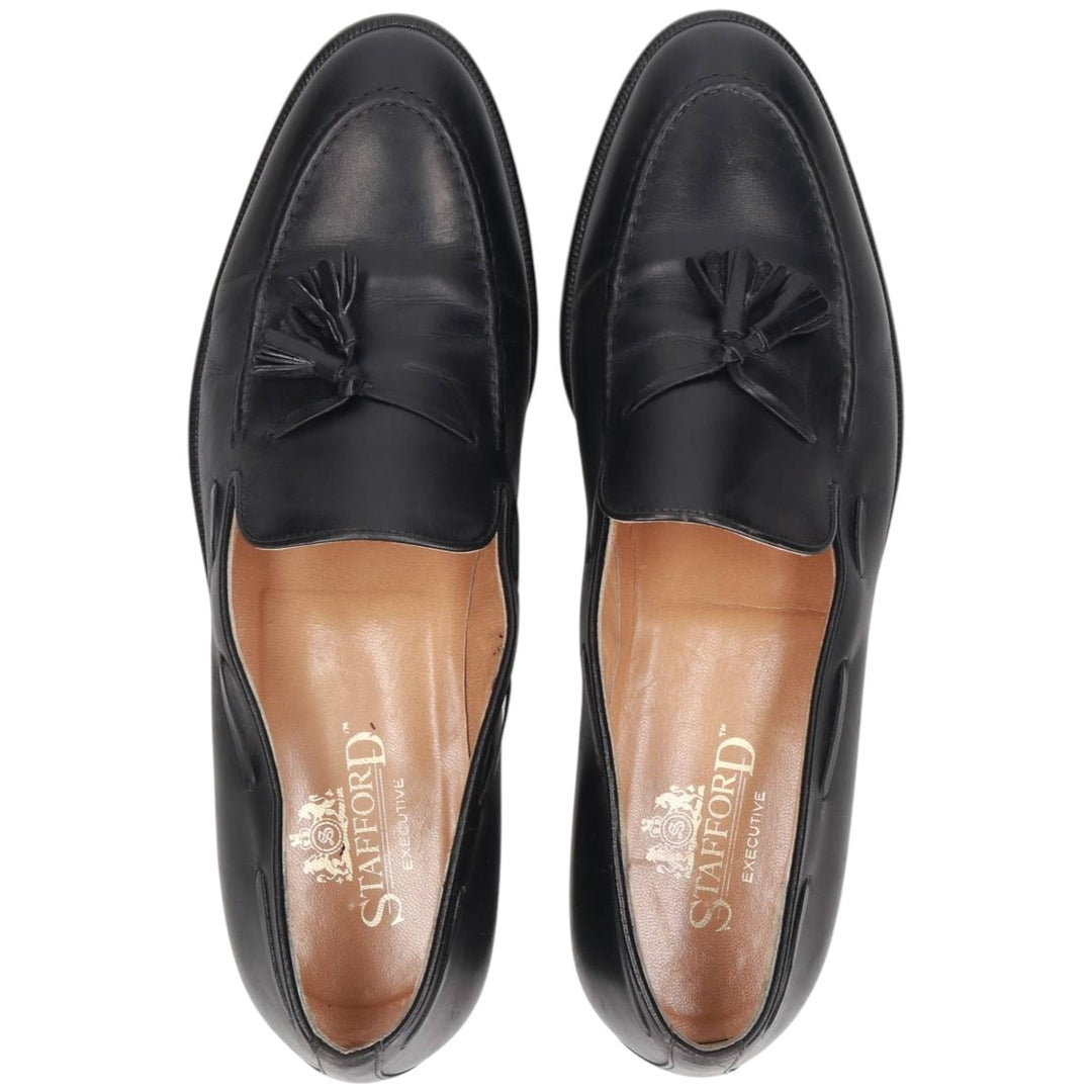 Stafford Tassel Loafers 9 1/2N Men's 27.5cm genuine leather black type Vintage Second Hand