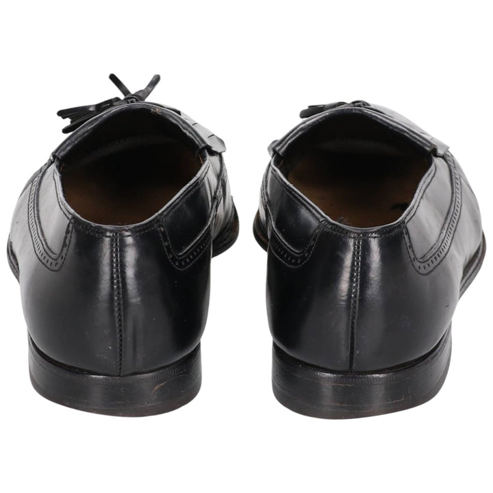 Bostonian Quilted Wingtip Tassel Loafers, Made in USA, Size 8 1/2M, Men's, 10.4" (equivalent) /saa014486 Men's 26.5cm genuine leather black type Vintage Second Hand