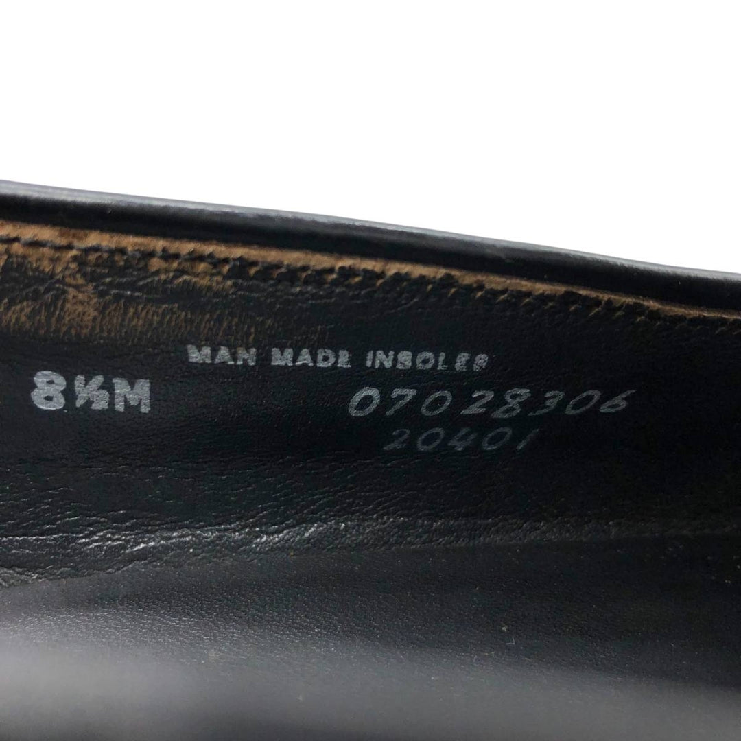 Bostonian Quilted Wingtip Tassel Loafers, Made in USA, Size 8 1/2M, Men's, 10.4" (equivalent) /saa014486 Men's 26.5cm genuine leather black type Vintage Second Hand