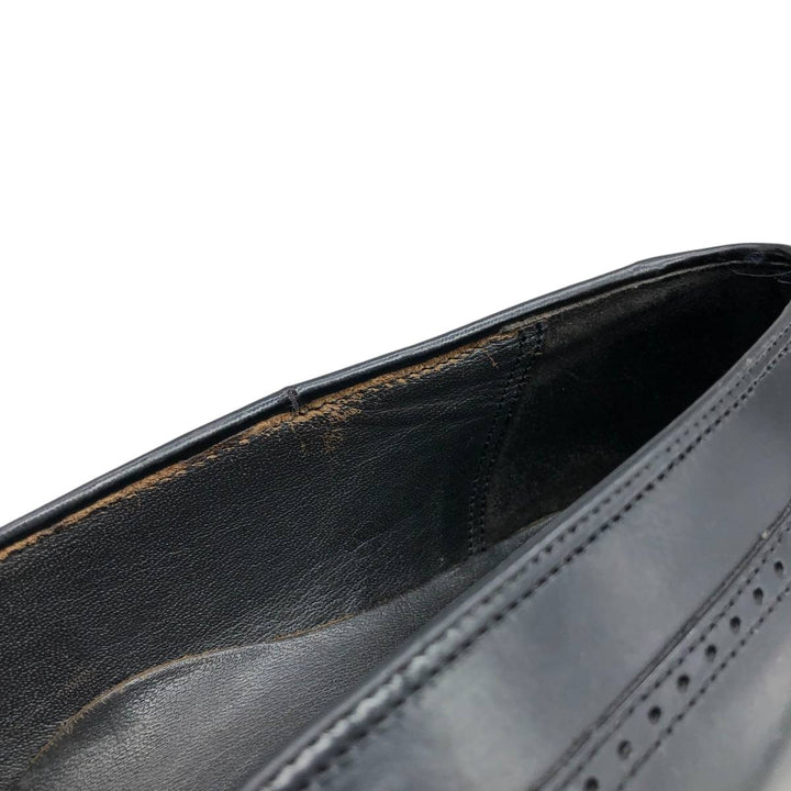 Bostonian Quilted Wingtip Tassel Loafers, Made in USA, Size 8 1/2M, Men's, 10.4" (equivalent) /saa014486 Men's 26.5cm genuine leather black type Vintage Second Hand