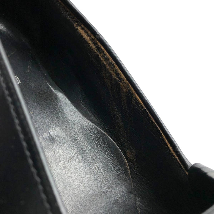 Bostonian Quilted Wingtip Tassel Loafers, Made in USA, Size 8 1/2M, Men's, 10.4" (equivalent) /saa014486 Men's 26.5cm genuine leather black type Vintage Second Hand