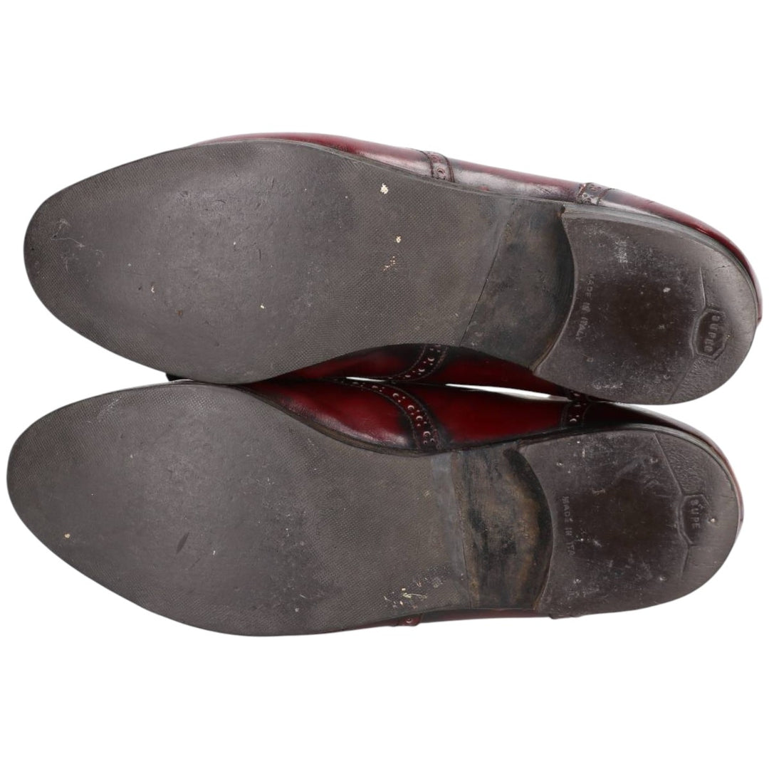 Salvatore Ferragamo Quilted Wingtip Tassel Loafers, Made in Italy, 10D, Men's Size 11" (saa014487) Men's 28.0cm genuine leather burgundy type Vintage Second Hand