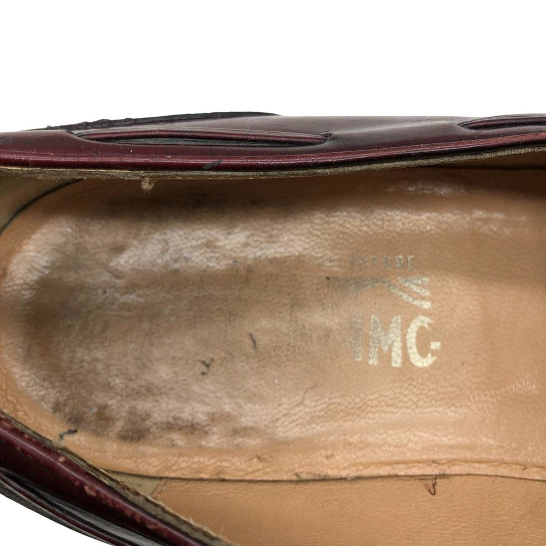 Salvatore Ferragamo Quilted Wingtip Tassel Loafers, Made in Italy, 10D, Men's Size 11" (saa014487) Men's 28.0cm genuine leather burgundy type Vintage Second Hand