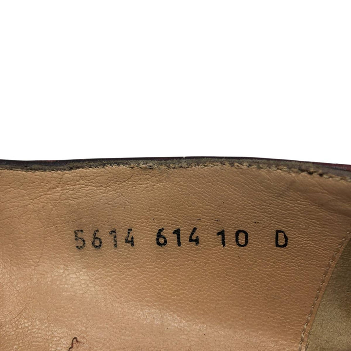 Salvatore Ferragamo Quilted Wingtip Tassel Loafers, Made in Italy, 10D, Men's Size 11" (saa014487) Men's 28.0cm genuine leather burgundy type Vintage Second Hand