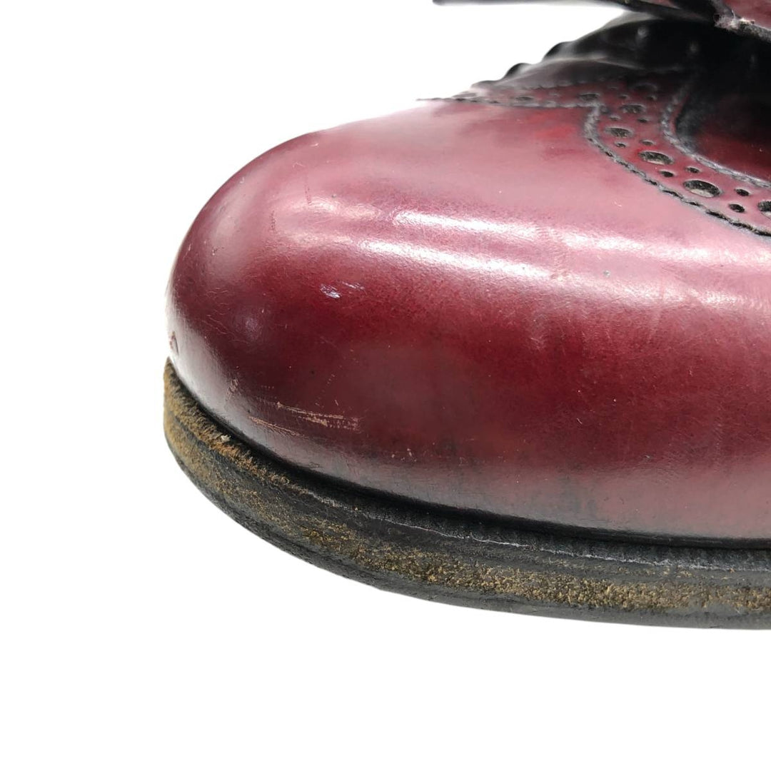 Salvatore Ferragamo Quilted Wingtip Tassel Loafers, Made in Italy, 10D, Men's Size 11" (saa014487) Men's 28.0cm genuine leather burgundy type Vintage Second Hand