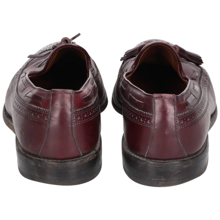 Allen Edmonds Full Brogue Wingtip Tassel Loafers, Made in USA, 8D, Men's Size 10.2" (saa014488) Men's 26.0cm genuine leather burgundy type Vintage Second Hand