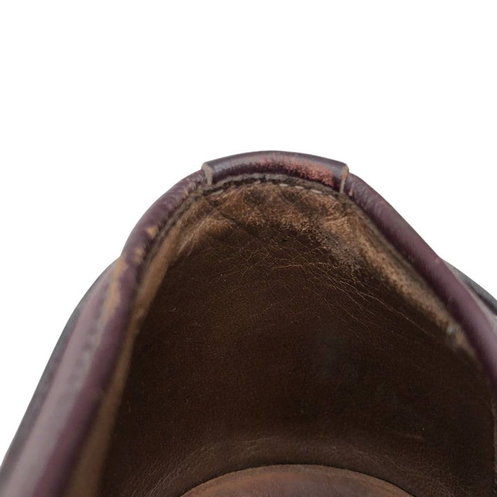 Allen Edmonds Full Brogue Wingtip Tassel Loafers, Made in USA, 8D, Men's Size 10.2" (saa014488) Men's 26.0cm genuine leather burgundy type Vintage Second Hand