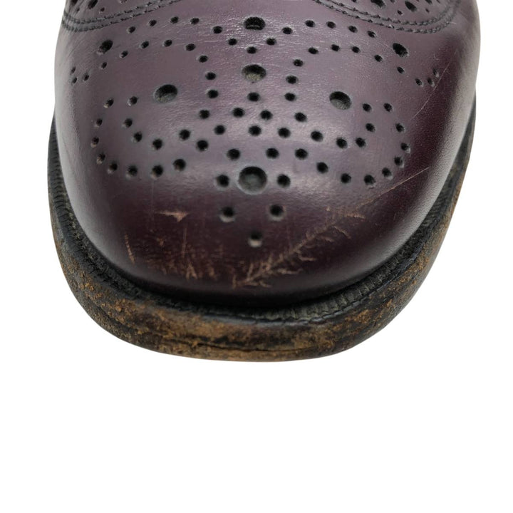 Allen Edmonds Full Brogue Wingtip Tassel Loafers, Made in USA, 8D, Men's Size 10.2" (saa014488) Men's 26.0cm genuine leather burgundy type Vintage Second Hand