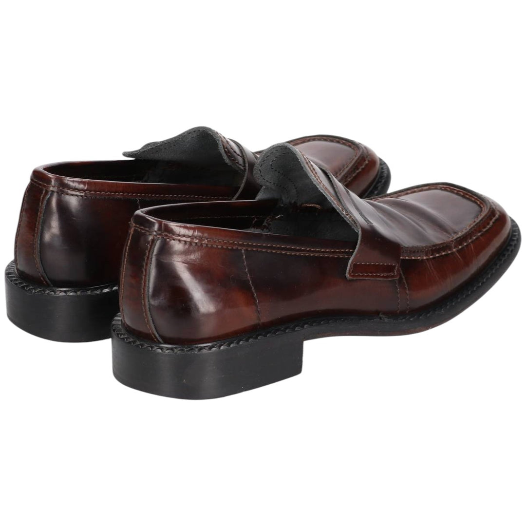 ROMA Square Toe Penny Loafers, Made in Italy, Size 40, Men's 9.8" (equivalent) /saa014489 Men's 25.0cm genuine leather brown type Vintage Second Hand