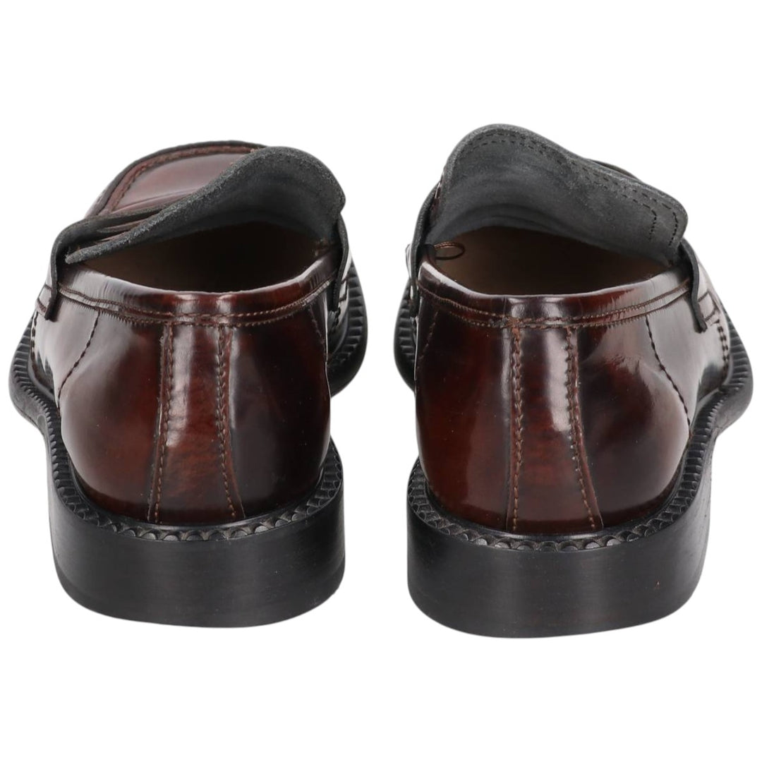 ROMA Square Toe Penny Loafers, Made in Italy, Size 40, Men's 9.8" (equivalent) /saa014489 Men's 25.0cm genuine leather brown type Vintage Second Hand