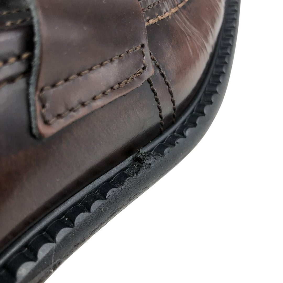 ROMA Square Toe Penny Loafers, Made in Italy, Size 40, Men's 9.8" (equivalent) /saa014489 Men's 25.0cm genuine leather brown type Vintage Second Hand