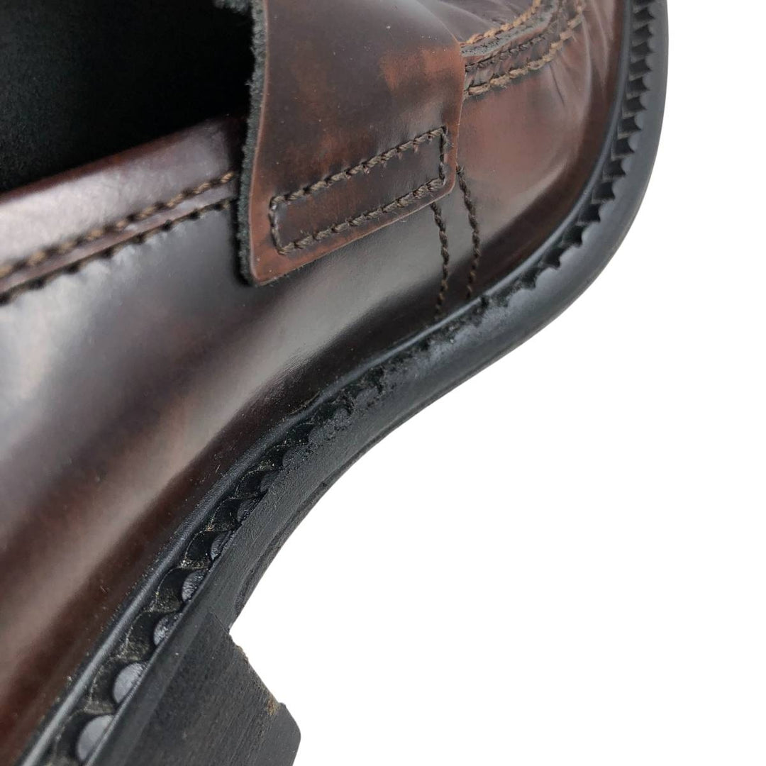 ROMA Square Toe Penny Loafers, Made in Italy, Size 40, Men's 9.8" (equivalent) /saa014489 Men's 25.0cm genuine leather brown type Vintage Second Hand