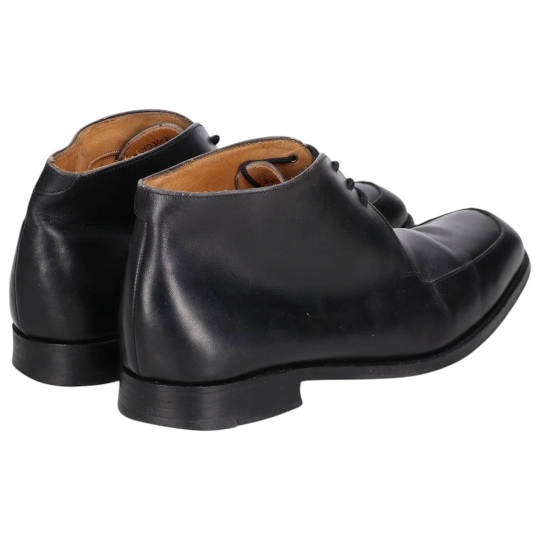 Paul Smith U-Tip Chukka Boots, Made in England, Size 8, Men's, Size 10.6" (saa014492) Men's 27.0cm genuine leather black type Vintage Second Hand