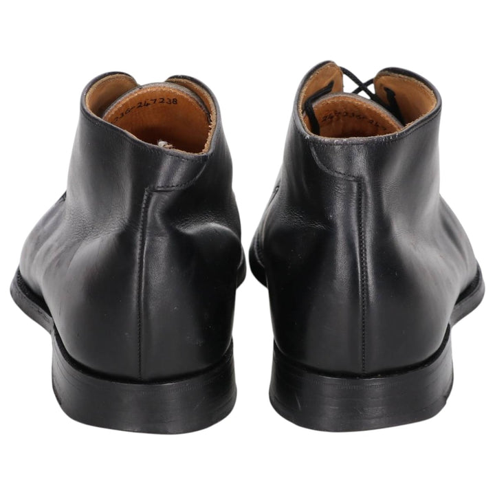 Paul Smith U-Tip Chukka Boots, Made in England, Size 8, Men's, Size 10.6" (saa014492) Men's 27.0cm genuine leather black type Vintage Second Hand