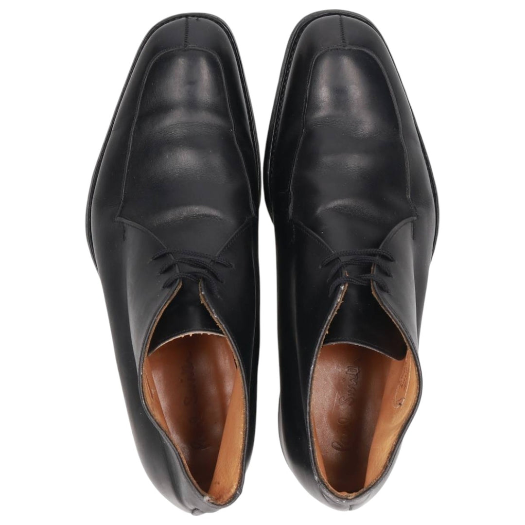 Paul Smith U-Tip Chukka Boots, Made in England, Size 8, Men's, Size 10.6" (saa014492) Men's 27.0cm genuine leather black type Vintage Second Hand