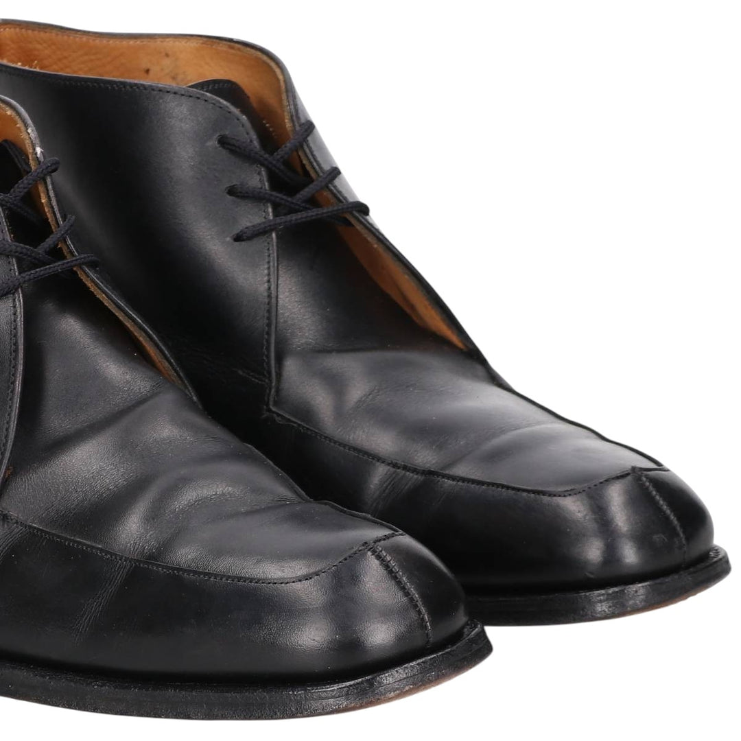 Paul Smith U-Tip Chukka Boots, Made in England, Size 8, Men's, Size 10.6" (saa014492) Men's 27.0cm genuine leather black type Vintage Second Hand