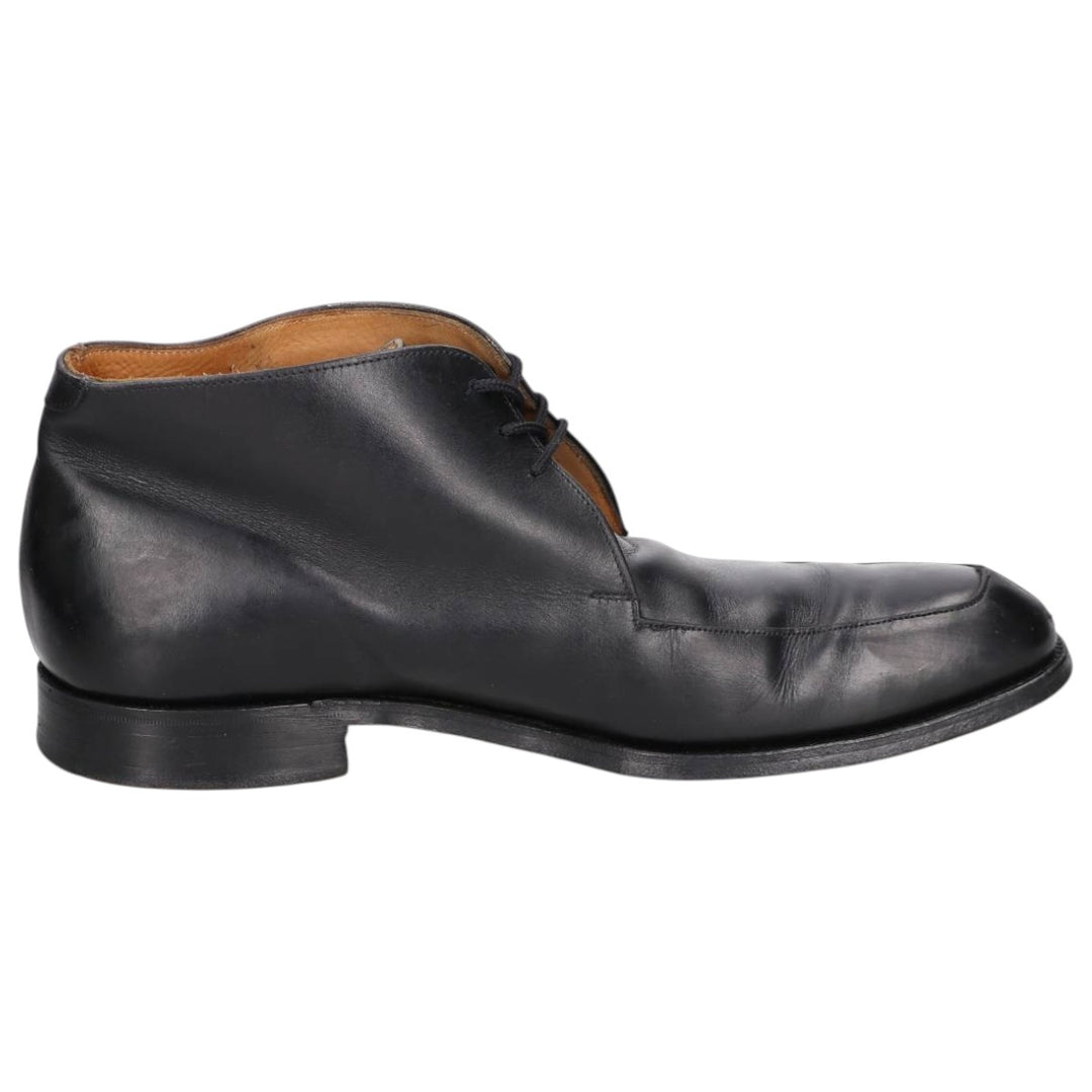 Paul Smith U-Tip Chukka Boots, Made in England, Size 8, Men's, Size 10.6" (saa014492) Men's 27.0cm genuine leather black type Vintage Second Hand