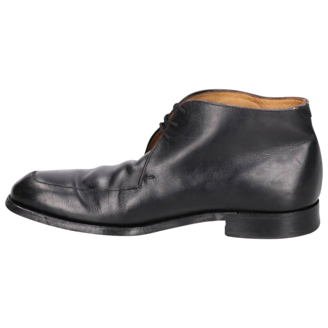 Paul Smith U-Tip Chukka Boots, Made in England, Size 8, Men's, Size 10.6" (saa014492) Men's 27.0cm genuine leather black type Vintage Second Hand