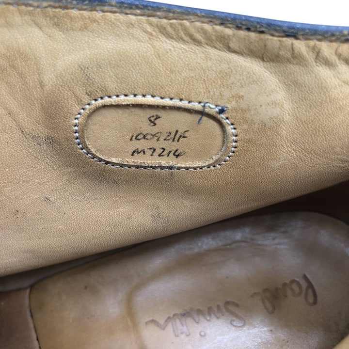 Paul Smith U-Tip Chukka Boots, Made in England, Size 8, Men's, Size 10.6" (saa014492) Men's 27.0cm genuine leather black type Vintage Second Hand