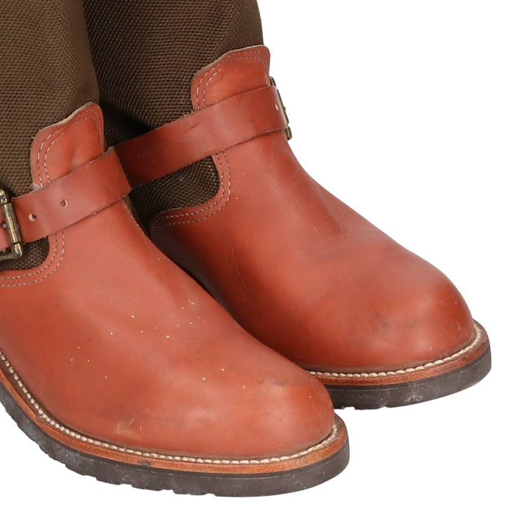 2000s Chippewa Cutter 17 Snake Boot, USA-Made, Size 9 1/2M Men's 27.5cm genuine leather brown type Vintage Second Hand