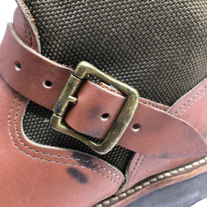 2000s Chippewa Cutter 17 Snake Boot, USA-Made, Size 9 1/2M Men's 27.5cm genuine leather brown type Vintage Second Hand