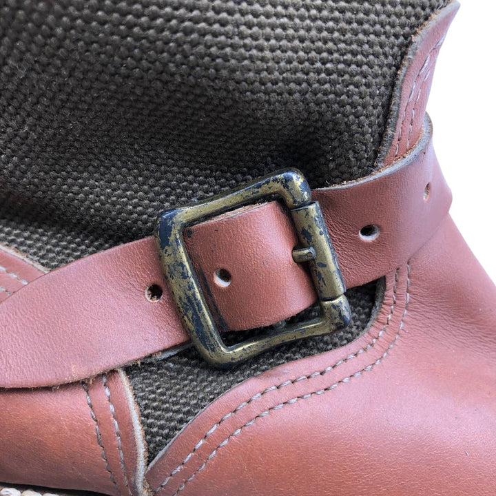 2000s Chippewa Cutter 17 Snake Boot, USA-Made, Size 9 1/2M Men's 27.5cm genuine leather brown type Vintage Second Hand