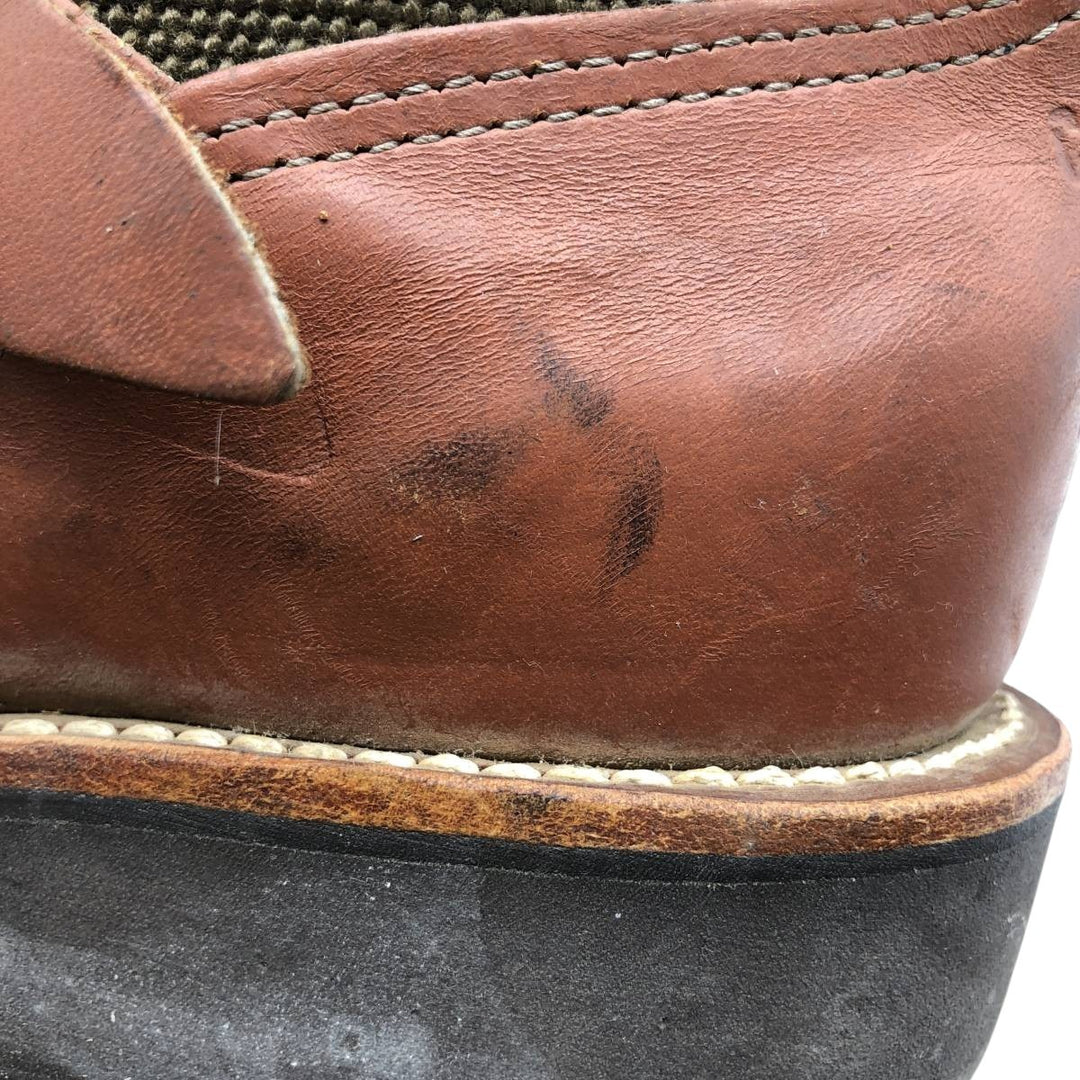 2000s Chippewa Cutter 17 Snake Boot, USA-Made, Size 9 1/2M Men's 27.5cm genuine leather brown type Vintage Second Hand