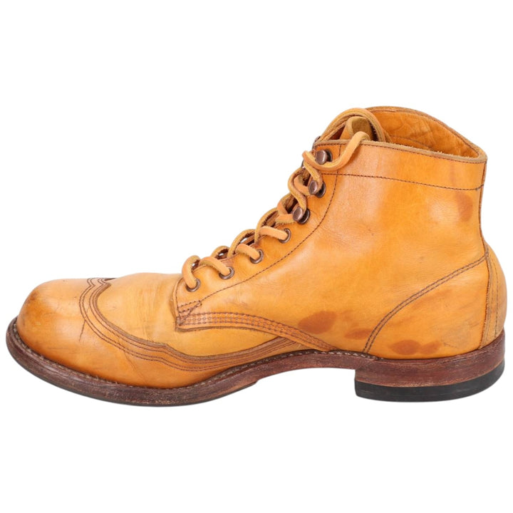Wolverine 1000 Mile Wingtip Work Boots Men's 26.0cm unclear Beige type Vintage Second Hand