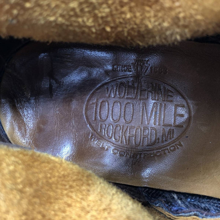 Wolverine 1000 Mile Wingtip Work Boots Men's 26.0cm unclear Beige type Vintage Second Hand