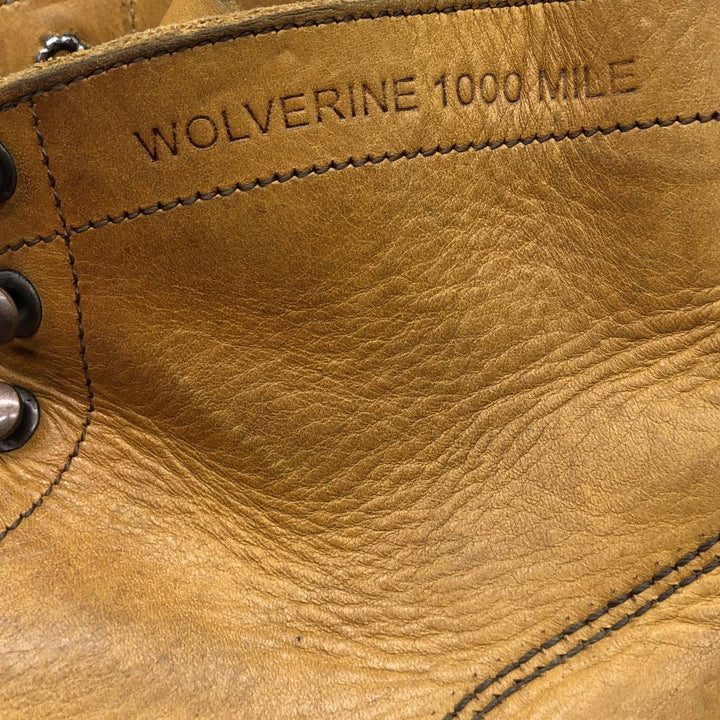 Wolverine 1000 Mile Wingtip Work Boots Men's 26.0cm unclear Beige type Vintage Second Hand
