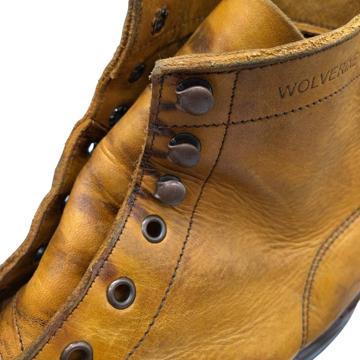Wolverine 1000 Mile Wingtip Work Boots Men's 26.0cm unclear Beige type Vintage Second Hand