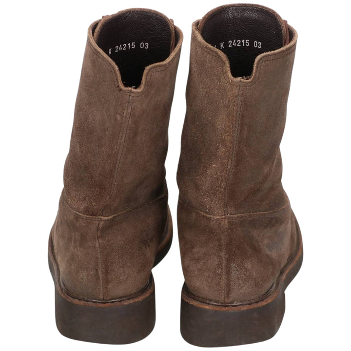 Paraboot Suede Straight-Tip Lace-Up Boots, Made in France, 4K, Women's, Size 8.9" (Saa014498) Women's 22.5cm unclear brown type Vintage Second Hand