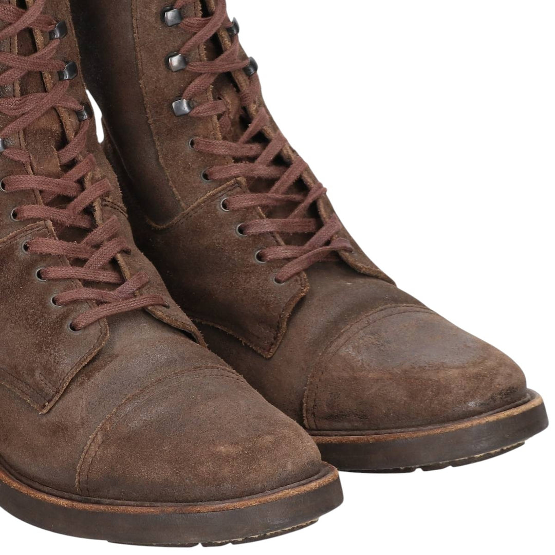 Paraboot Suede Straight-Tip Lace-Up Boots, Made in France, 4K, Women's, Size 8.9" (Saa014498) Women's 22.5cm unclear brown type Vintage Second Hand