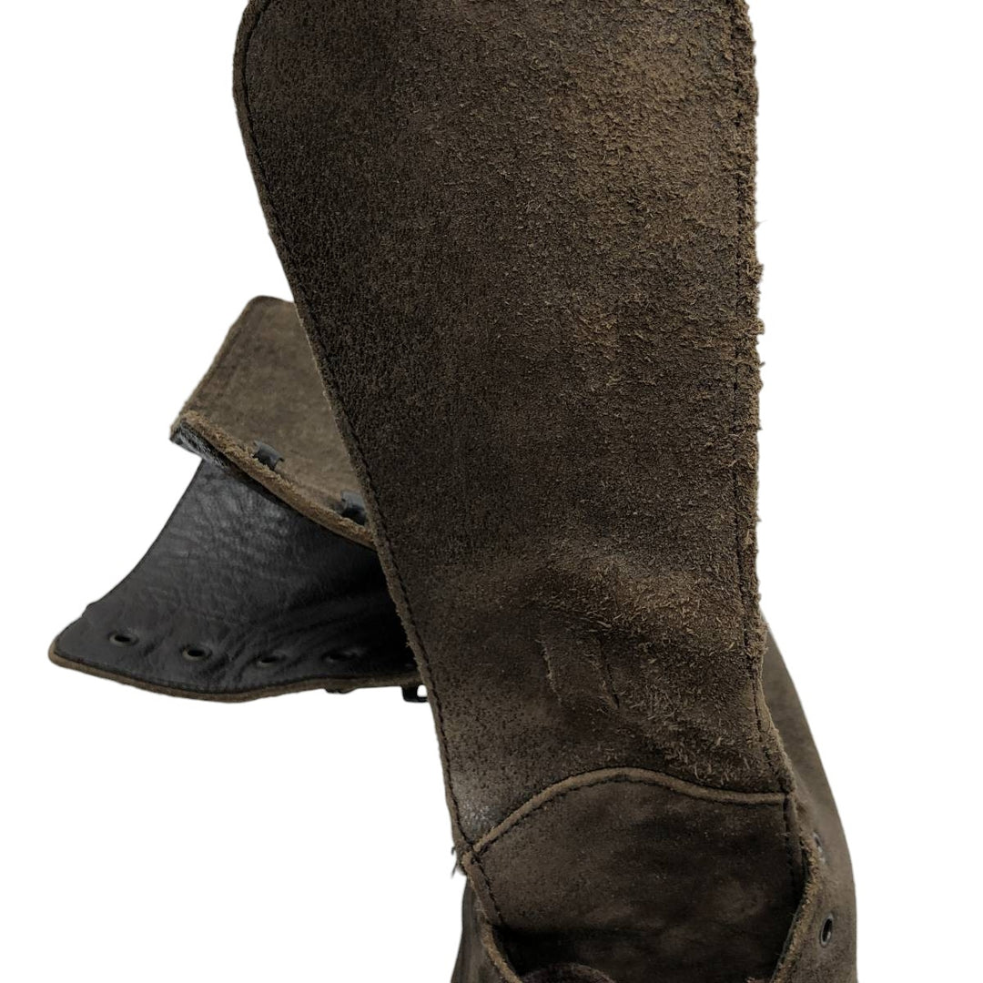 Paraboot Suede Straight-Tip Lace-Up Boots, Made in France, 4K, Women's, Size 8.9" (Saa014498) Women's 22.5cm unclear brown type Vintage Second Hand