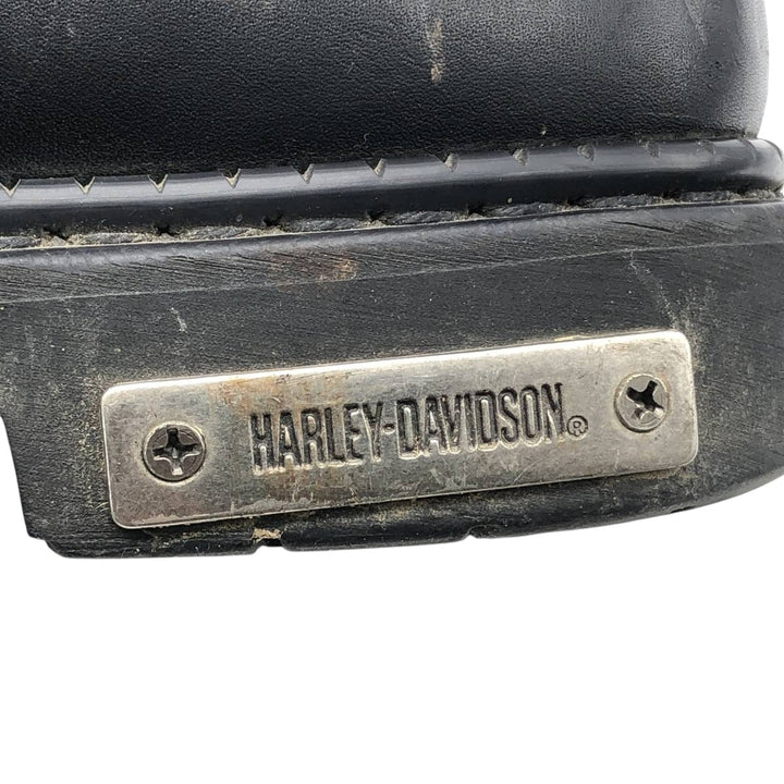 Harley-Davidson Steel Toe Side Zip Boots Men's 26.5cm genuine leather black type Vintage Second Hand
