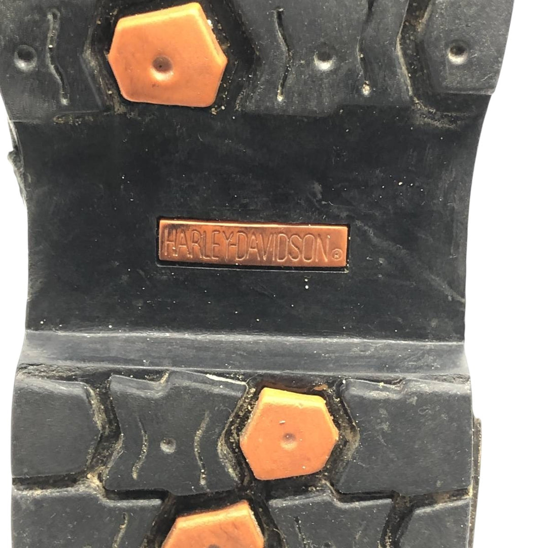 Harley-Davidson Steel Toe Side Zip Boots Men's 26.5cm genuine leather black type Vintage Second Hand