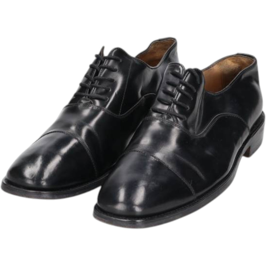 Russell and Bromley Men's Square Toe Straight Tip Shoes, Size 9 (10.8 inches) /saa014507 Men's 27.5cm genuine leather black type Vintage Second Hand