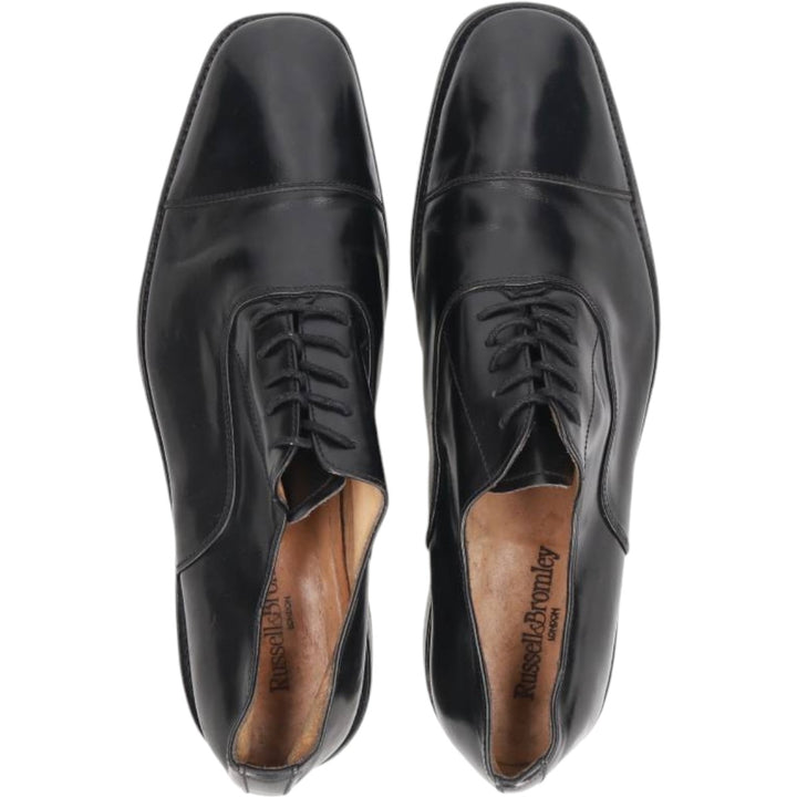 Russell and Bromley Men's Square Toe Straight Tip Shoes, Size 9 (10.8 inches) /saa014507 Men's 27.5cm genuine leather black type Vintage Second Hand