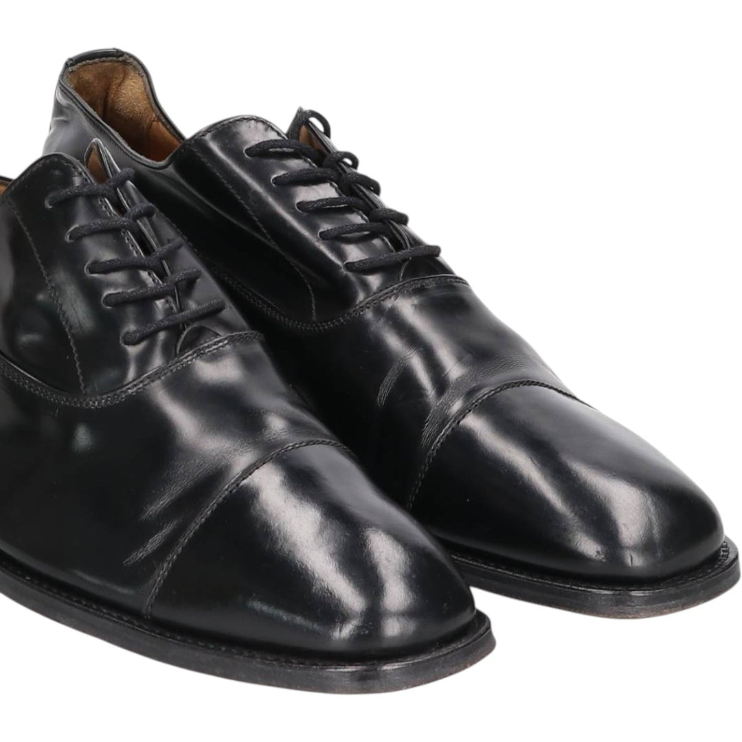 Russell and Bromley Men's Square Toe Straight Tip Shoes, Size 9 (10.8 inches) /saa014507 Men's 27.5cm genuine leather black type Vintage Second Hand