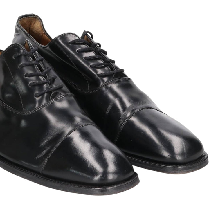 Russell and Bromley Men's Square Toe Straight Tip Shoes, Size 9 (10.8 inches) /saa014507 Men's 27.5cm genuine leather black type Vintage Second Hand