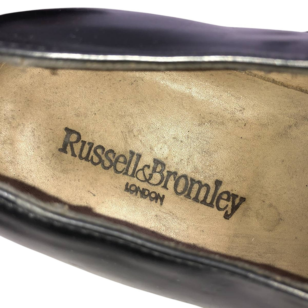 Russell and Bromley Men's Square Toe Straight Tip Shoes, Size 9 (10.8 inches) /saa014507 Men's 27.5cm genuine leather black type Vintage Second Hand