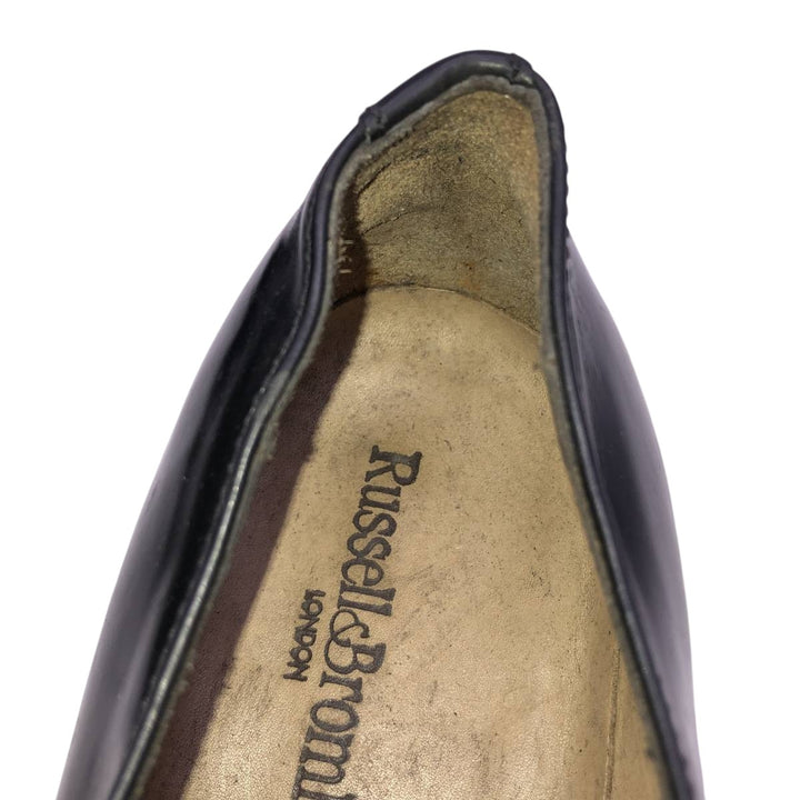 Russell and Bromley Men's Square Toe Straight Tip Shoes, Size 9 (10.8 inches) /saa014507 Men's 27.5cm genuine leather black type Vintage Second Hand